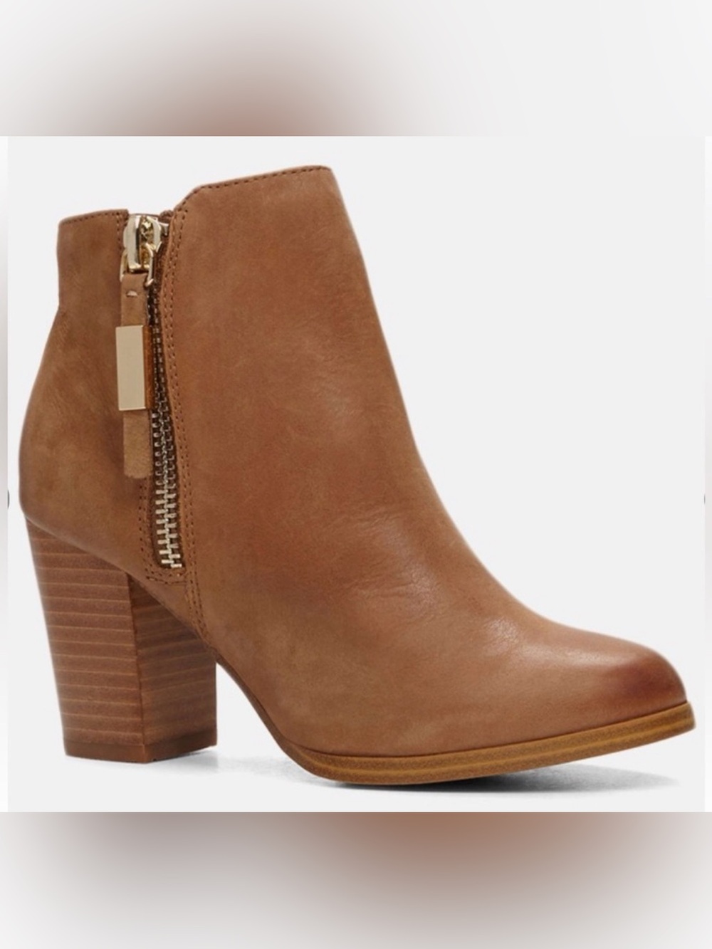 Aldo Mathia Women’s Ankle Boots in Cognac Suede